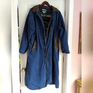 Vintage Cabela's women's lined denim duster
